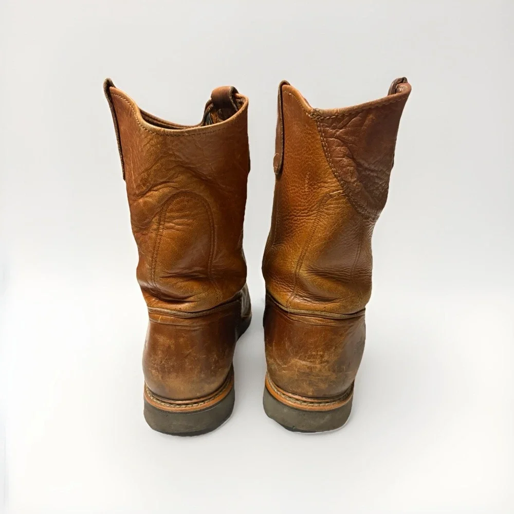 Thorogood American Heritage 814-4208 Tobacco Leather‎ Boots. REPAIR NEEDED